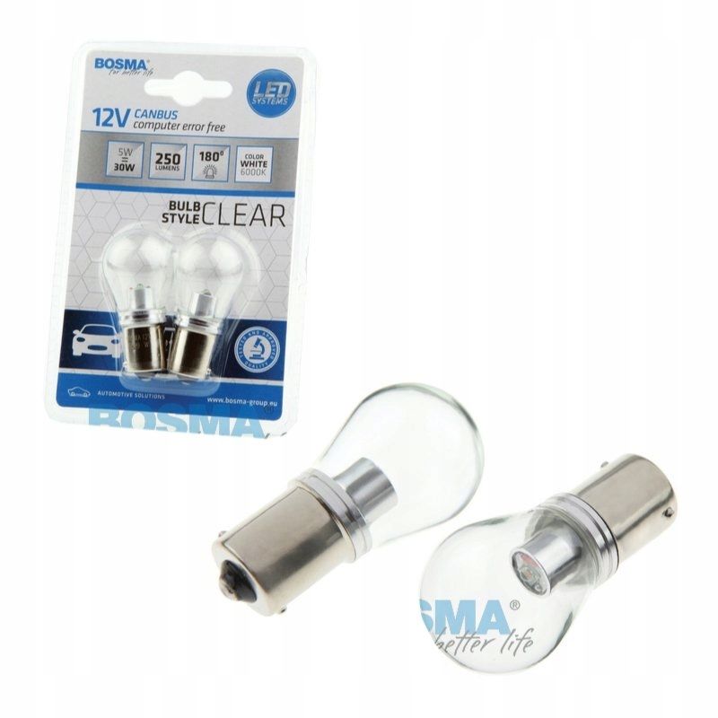 Led 12v ba15s 25x47mm 1xcree3535 biala - BOSMA LED6599