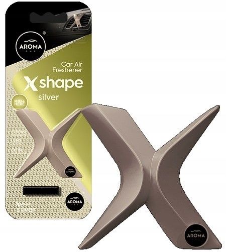 Zapach aroma car x-shape silver PARMTMP108977