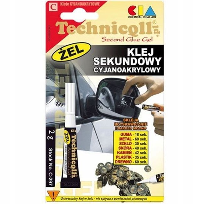 Klej sekundowy zel 2g - TECHNICQLL TCHC-297