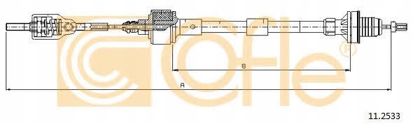 Linka sprzęgła opel corsa b 98- - COFLE 11.2533