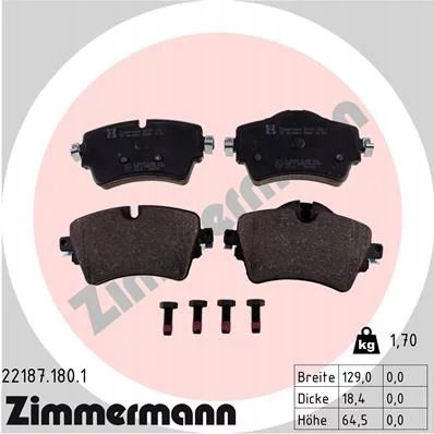 Klocki hamulcowe - ZIMMERMANN 22187.180.1
