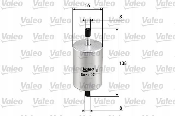 Filtr paliwa przepływowy - VALEO 587002