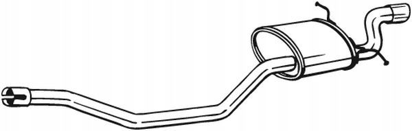 Tłumik układu wydechowego tył - BOSAL BOS280-197