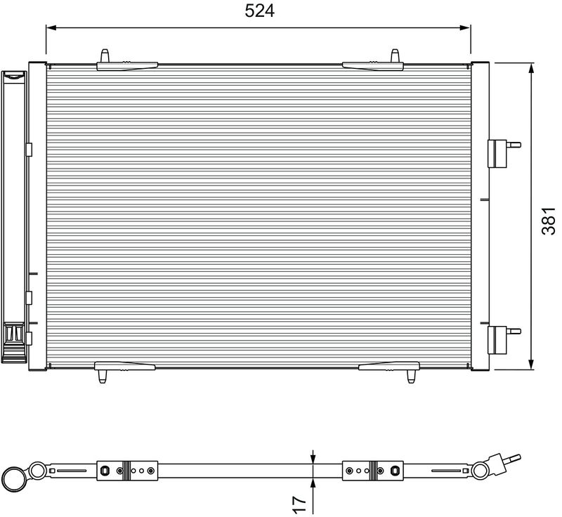 Skraplacz klimatyzacji - VALEO VAL814406
