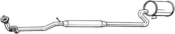 Tłumik układu wydechowego przód - BOSAL BOS292-023