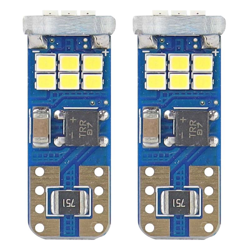 Żarówki LED CANBUS 18SMD UltraBright 2016 T10e W5W White 12V 24V - AMIO AMI01292