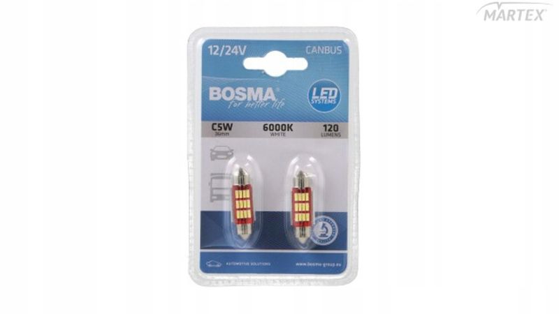 Led 12/24v 12xled smd4014 sv8,5 13x36mm - BOSMA LED7398