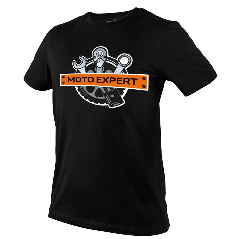 T-shirt z nadrukiem, moto expert, rozmiar m - NEO 81-643-M