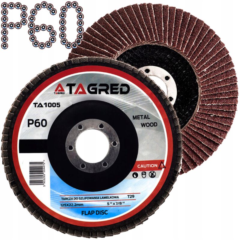 Tarcza listkowa 125mm p60 - TAGRED TA1005