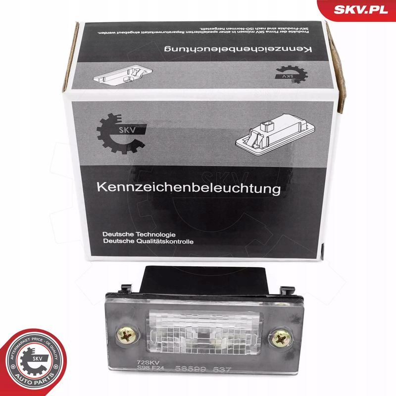 Lampa tablicy rejestracyjnej - SKV ESEN 72SKV026