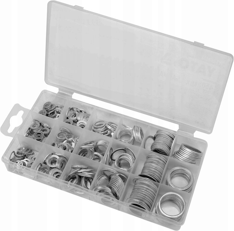 450 szt podkladek aluminiowych mix - YATO YT-068652