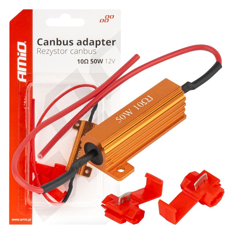 Rezystor CANBUS opornik do żarówek LED 10ohm 50W - AMIO AMI04096