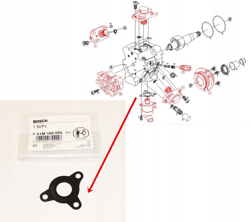 Uszczelka plaska - BOSCH BOSF01M100055