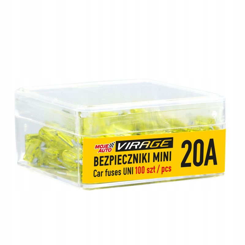 Bezpiecznik plaski mini 20a /100szt/ - VIRAGE AMT94-061