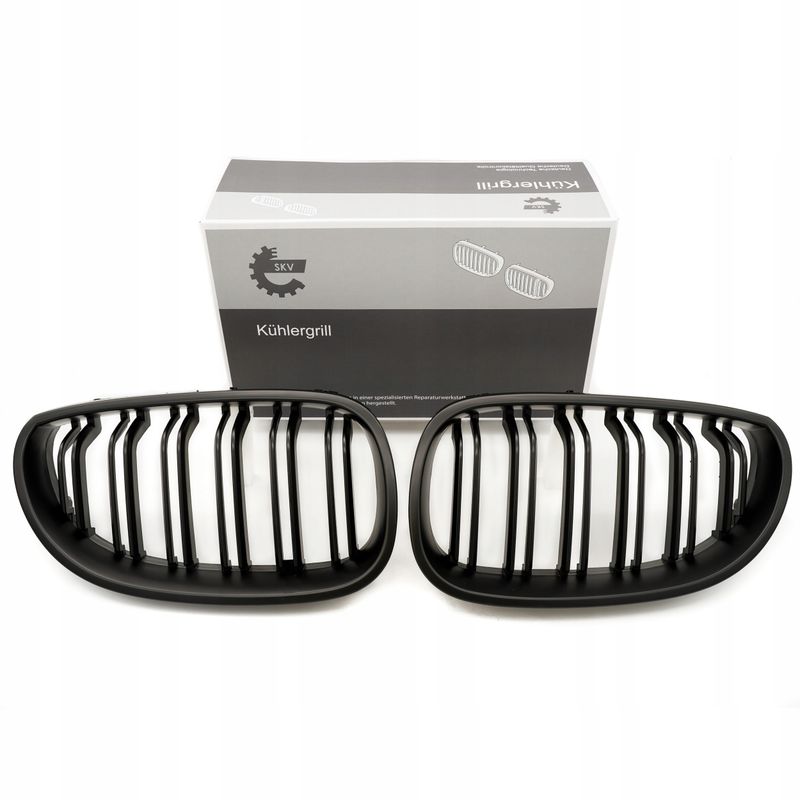 Grill bmw podwójna listwa, czarny mat, bmw 5 e60 - SKV ESEN 66SKV173
