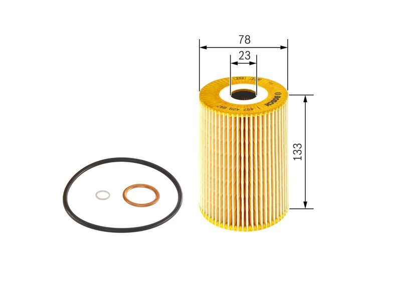 Wkład filtru olejowego - BOSCH 1 457 429 647