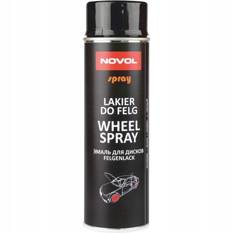 Novol-spray wheel spray black matt 500ml NOV34122