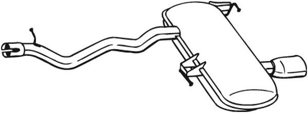Tłumik układu wydechowego tył - BOSAL BOS278-673