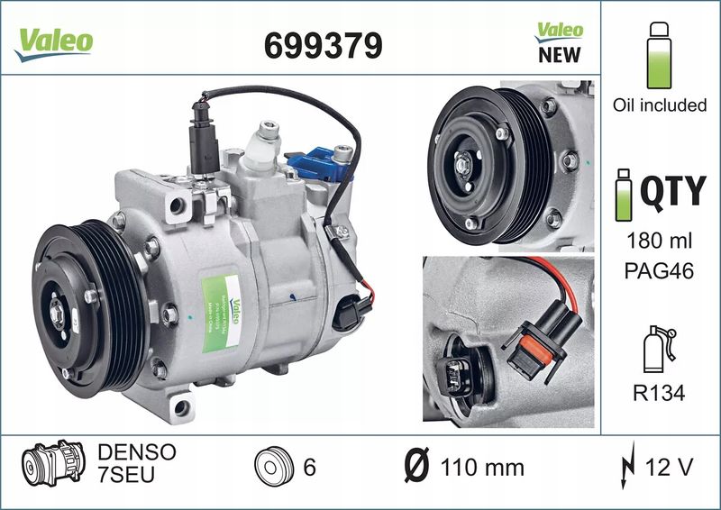 Sprężarka klimatyzacji - VALEO 699379
