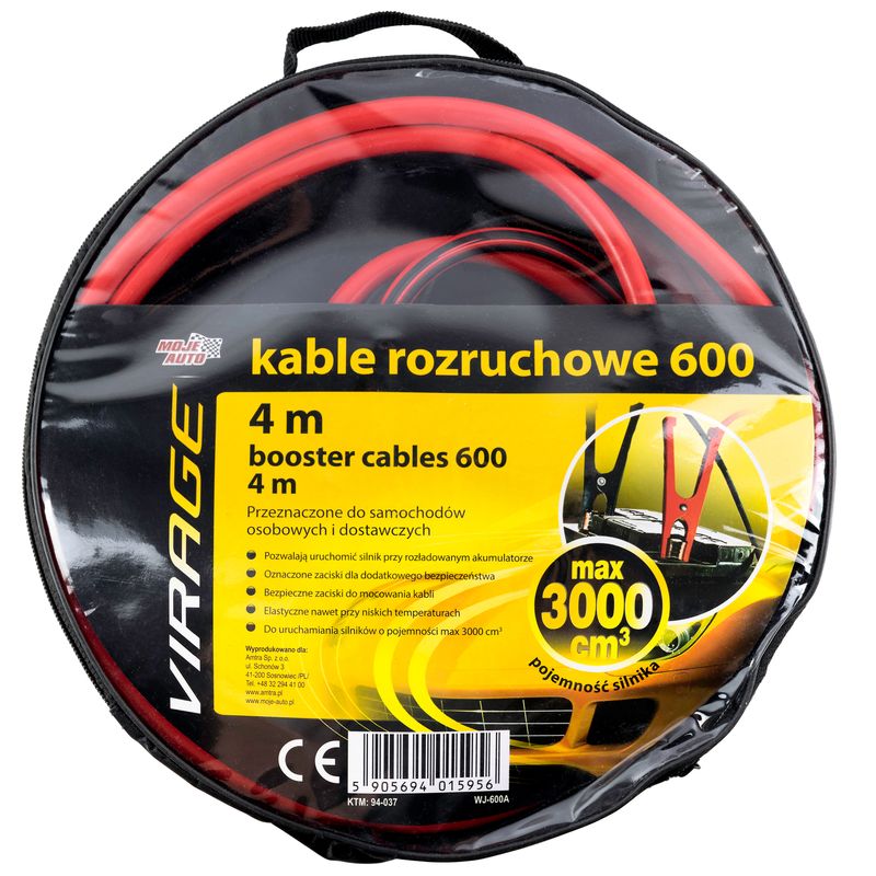 Kable rozruchowe 600a 4m - VIRAGE AMT94-037