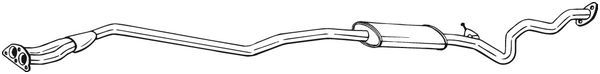 Tłumik układu wydechowego środkowy - BOSAL BOS293-009