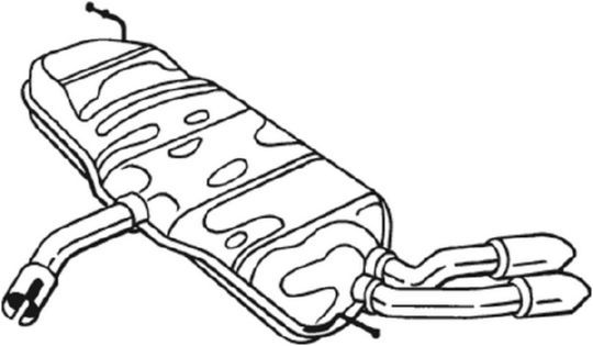 Tłumik układu wydechowego tył - BOSAL BOS233-493