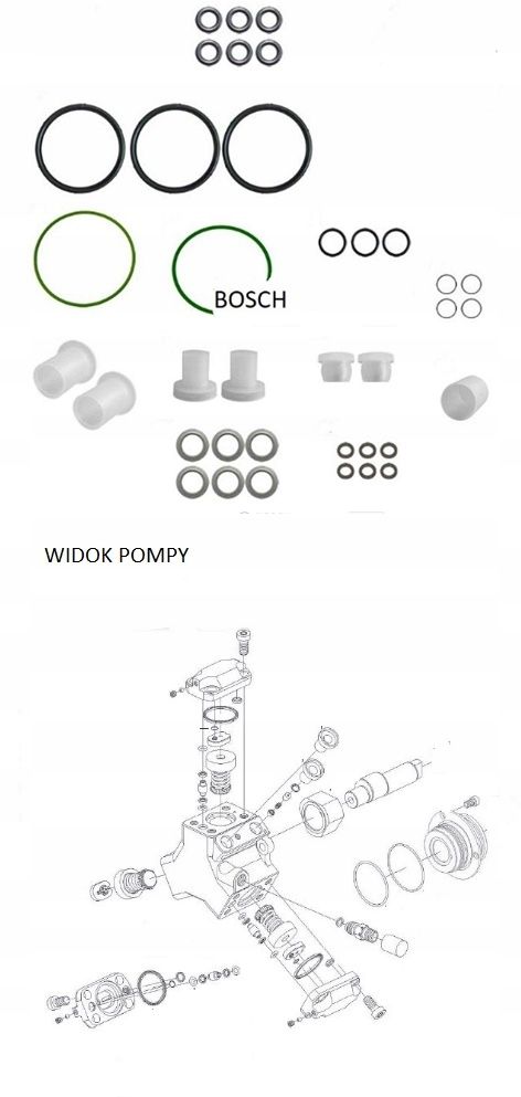 Zestaw uszczelek pompy wtryskowej - BOSCH BOSF01M101455