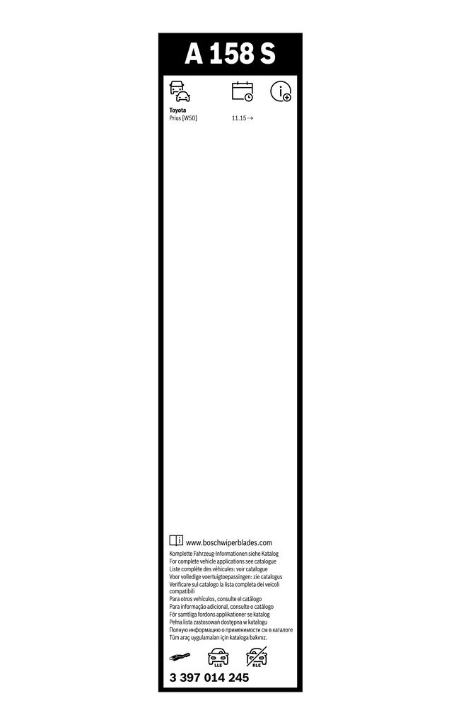 Pióro wycieraczki Aerotwin, komplet - BOSCH 3 397 014 245