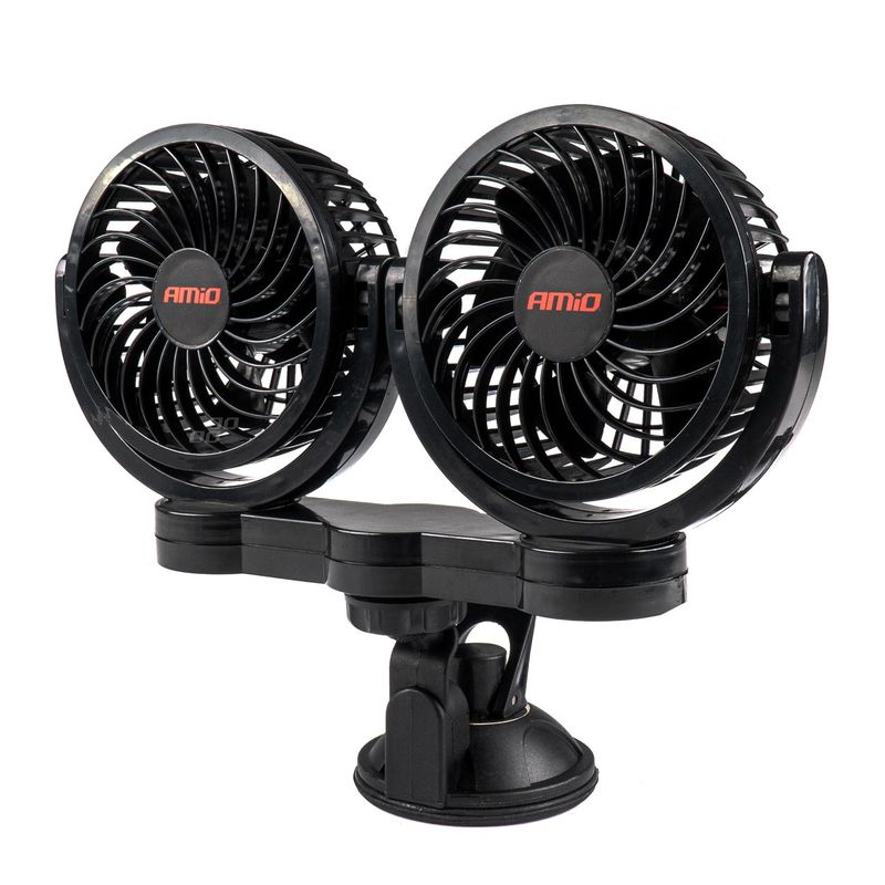 Wentylator wiatrak samochodowy z przyssawką 12V - AMIO AMI03010