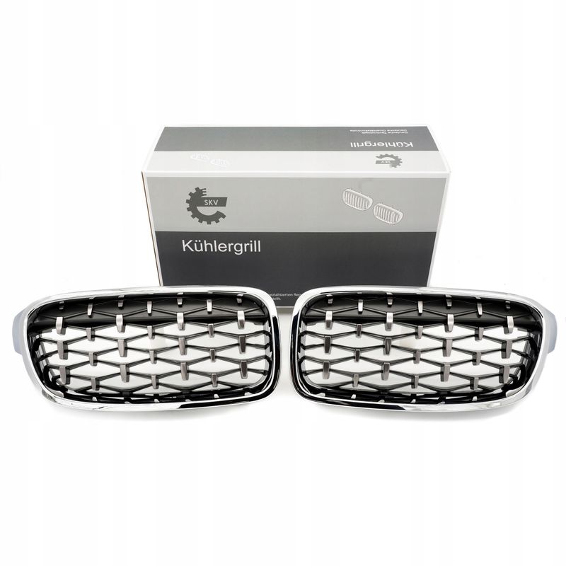 Grill bmw diament, srebrny, bmw 3 f30 - SKV 66SKV130