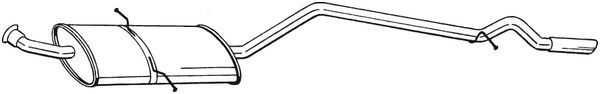 Tłumik układu wydechowego tył - BOSAL BOS291-429