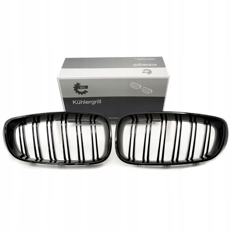 Grill bmw podwójna listwa, czarny połysk, bmw 3 f34 - SKV ESEN 66SKV132
