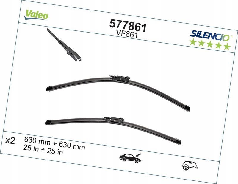 Piora wycier 630+630 plaskie vf861 flatb - VALEO 577861
