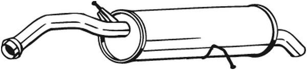 Tłumik układu wydechowego tył - BOSAL BOS135-093