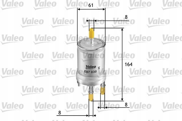 Filtr paliwa przepływowy - VALEO 587030