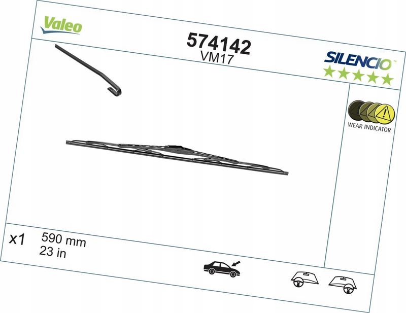 Pioro wycier 590 szkielet vm17 performan - VALEO 574142