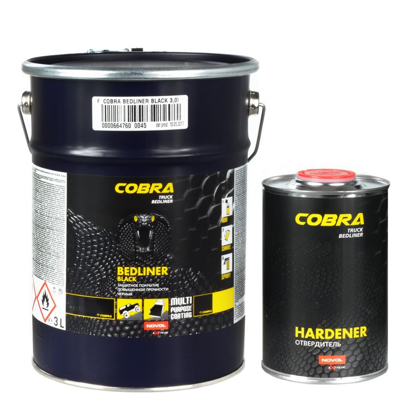 Novol-cobra bedliner black 3l 90537