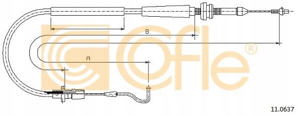 Linka gazu transporter t4 2.4 90- - COFLE 11.0637