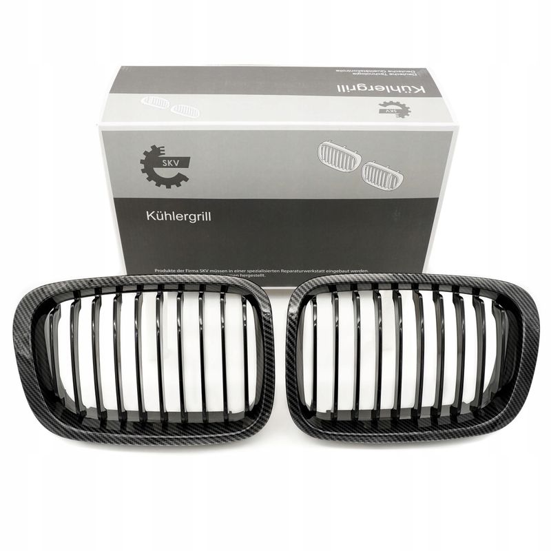 Grill bmw pojedyncza listwa, kolor carbon, bmw 3 e46 - SKV ESEN 66SKV065