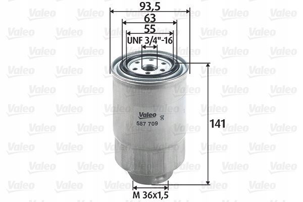 Filtr paliwa diesel puszkowy - VALEO 587709