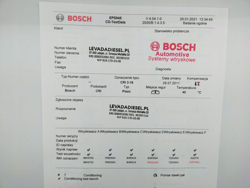 Wtryskiwacz, układ CR - BOSCH 0 445 118 037