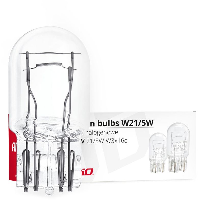 Żarówki halogenowe T20 W21/5W W3x16d 10 szt. - AMIO AMI02552