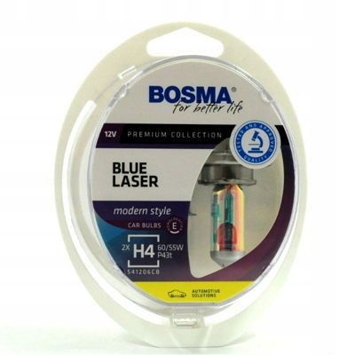 Blue laser 12v 60/55w p43t h4 twin box - BOSMA LED3684