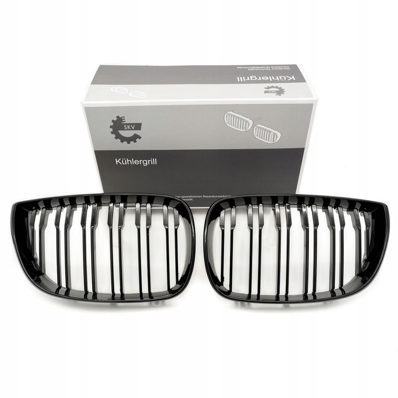 Grill bmw podwójna listwa, czarny połysk, bmw 1 e81/e87 - SKV 66SKV005