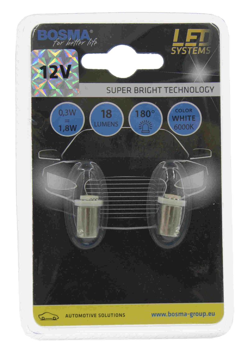 Led 12v ba9s 1xsmd5050 biala - BOSMA LED3130