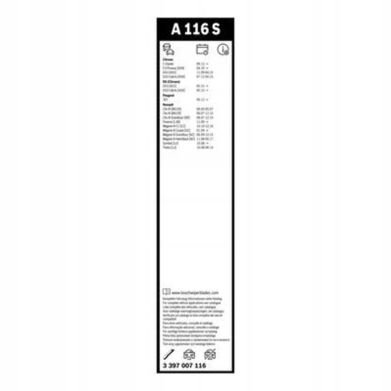Pióro wycieraczki Aerotwin, komplet - BOSCH 3 397 007 116