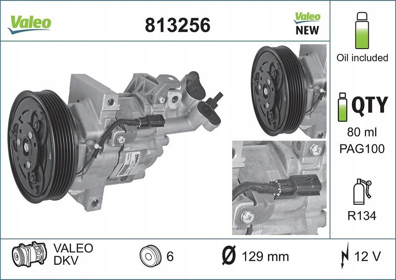 Sprężarka klimatyzacji dacia 1.5dci - VALEO 813256