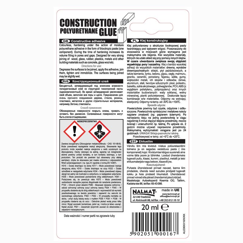 Klej uniwersalny - TECHNICQLL TE R-167 20ML
