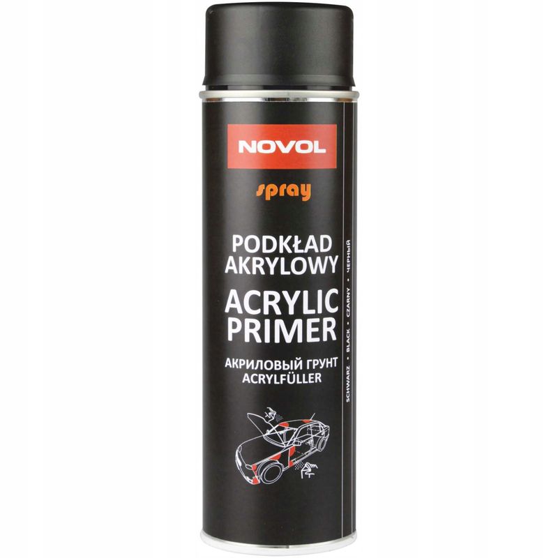 Novol-spray acryl primer black 500ml NOV34412