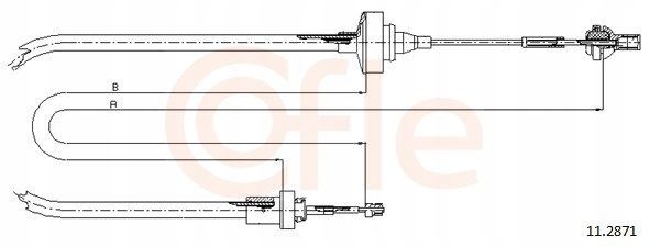 Linka sprzęgła renault 19 88-94 - COFLE 11.2871